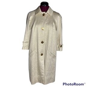 Shoshanna Metallic Gold Coat Jacket Size 10
